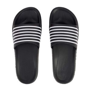 Men’s Soccer Slide Sandals, Black & White